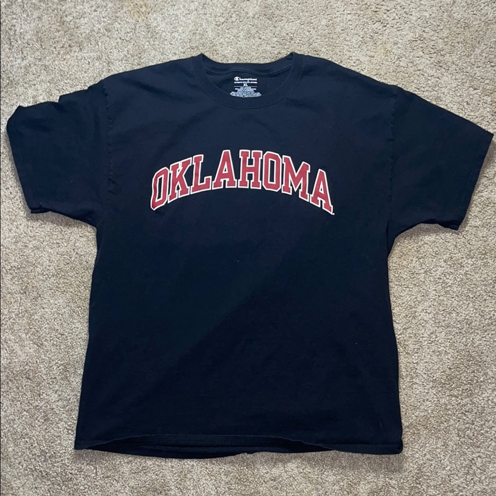 Oklahoma Sooners Black and Red Champion T-Shirt